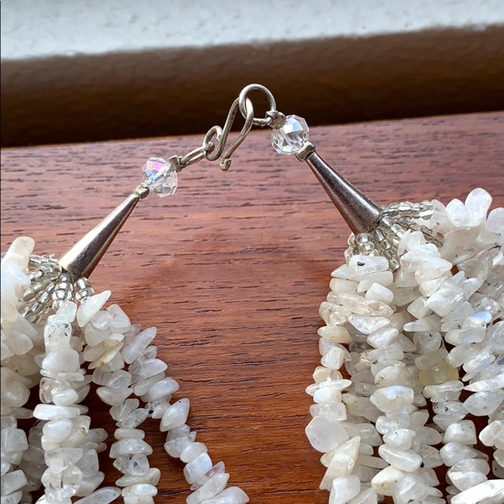 Moonstone multi strand necklace - Picture 3 of 3